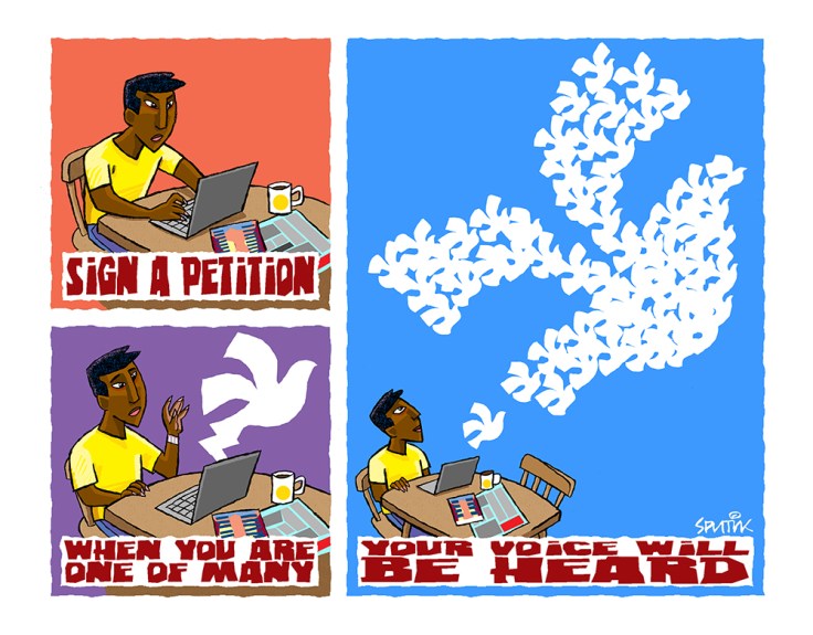 Image by Nicholas Sputnik Miller - part of the DrawTheLine project at www.drawthelinecomics.com