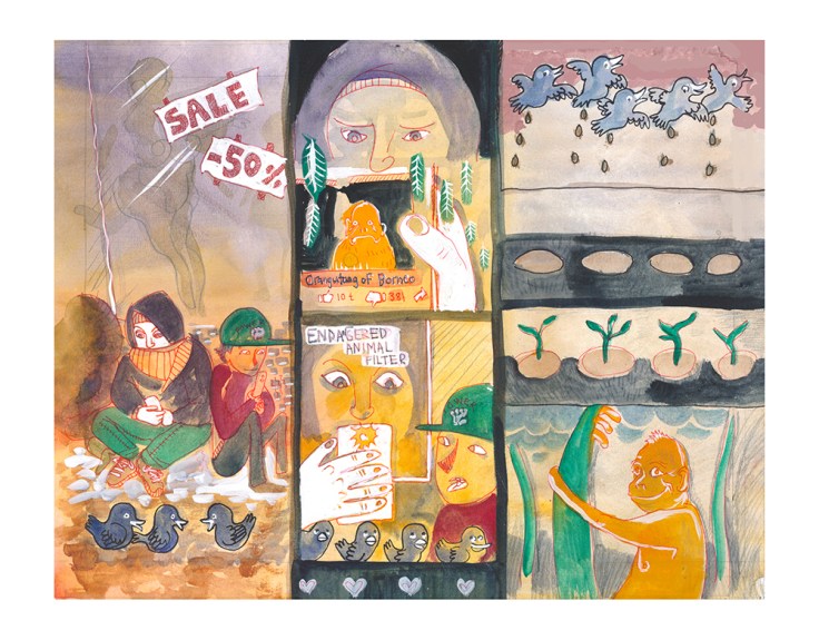 Image by Tessa Astre - part of the DrawTheLine project at www.drawthelinecomics.com