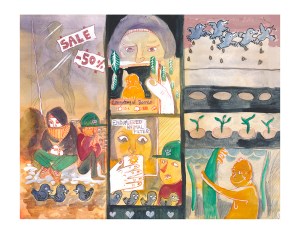 Image by Tessa Astre - part of the DrawTheLine project at www.drawthelinecomics.com