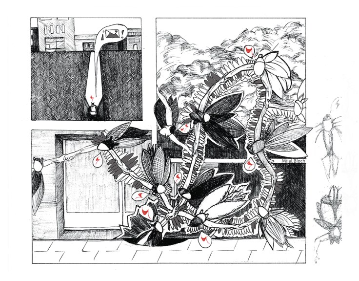 Image by Mijal Bloch - part of the DrawTheLine project at www.drawthelinecomics.com