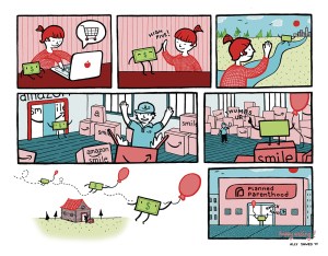 Image by Ally Shwed - part of the DrawTheLine project at www.drawthelinecomics.com