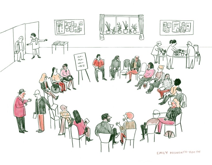 Image by Emily Haworth-Booth - part of the DrawTheLine project at www.drawthelinecomics.com