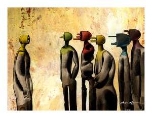 Image by Dave McKean - part of the DrawTheLine project at www.drawthelinecomics.com