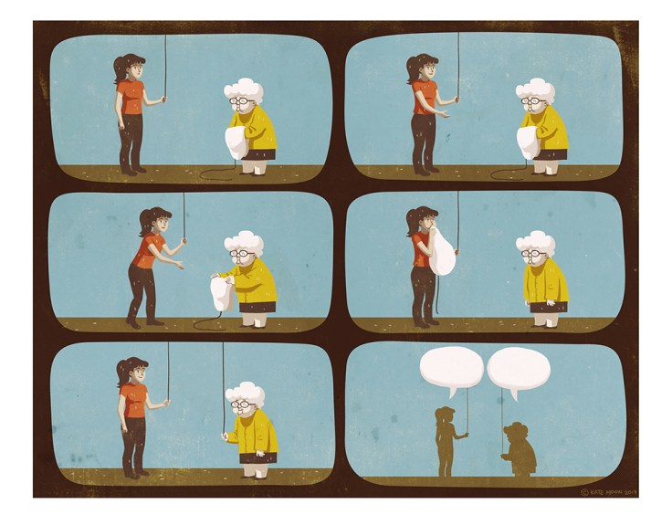 Image by Kate Moon - part of the DrawTheLine project at www.drawthelinecomics.com