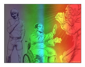 Image by Al Davison - part of the DrawTheLine project at www.drawthelinecomics.com