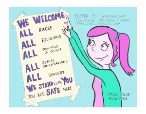 Image by Sally-Anne Hickman: part of the Draw the Line comics project