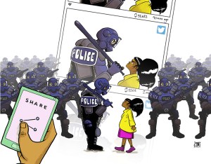 Image by David Baillie - part of the DrawTheLine project at www.drawthelinecomics.com