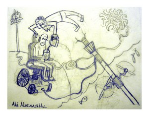 Image by Aki Alaraatikka - part of the DrawTheLine project at www.drawthelinecomics.com