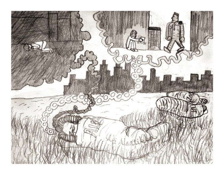 Image by Aki Alaraatikka - part of the DrawTheLine project at www.drawthelinecomics.com