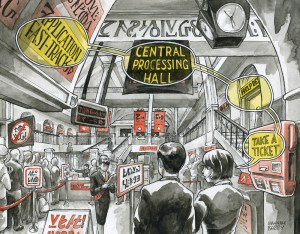 Image by Hannah Berry - part of the DrawTheLine project at www.drawthelinecomics.com