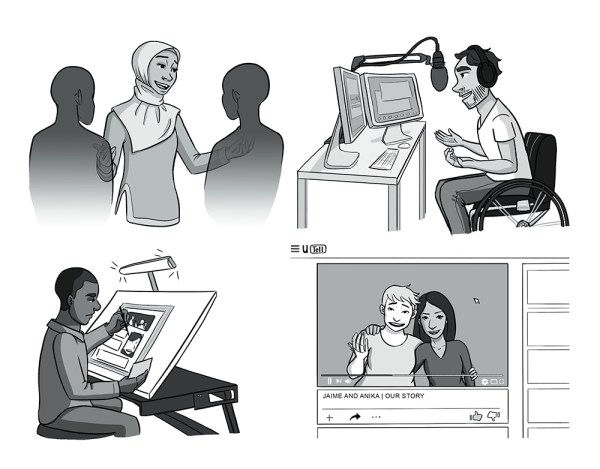 Image by Jessica Trevino - part of the DrawTheLine project at www.drawthelinecomics.com