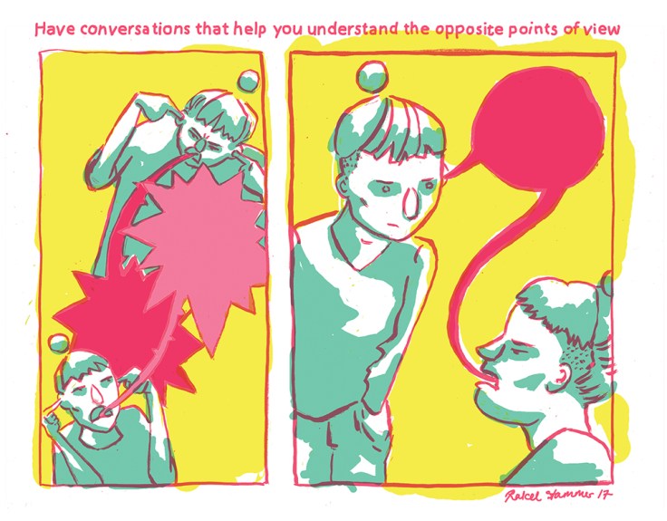 Image by Rakel Stammer - part of the DrawTheLine project at www.drawthelinecomics.com