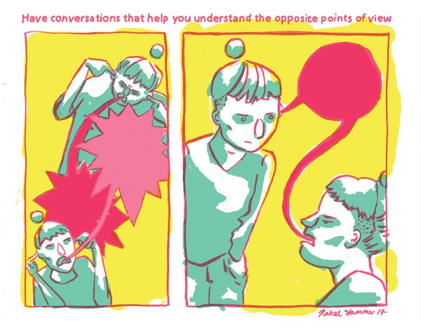 Image by Rakel Stammer - part of the DrawTheLine project at www.drawthelinecomics.com